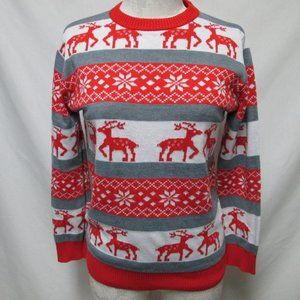 Camii Mia Boys Christmas Holiday Sweater Jumper Reindeer  Size Sz Large Lg L